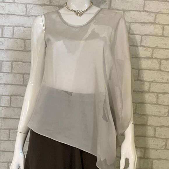 NWT Helmut Lang silk one-arm asymmetical top-S - Picture 6 of 10